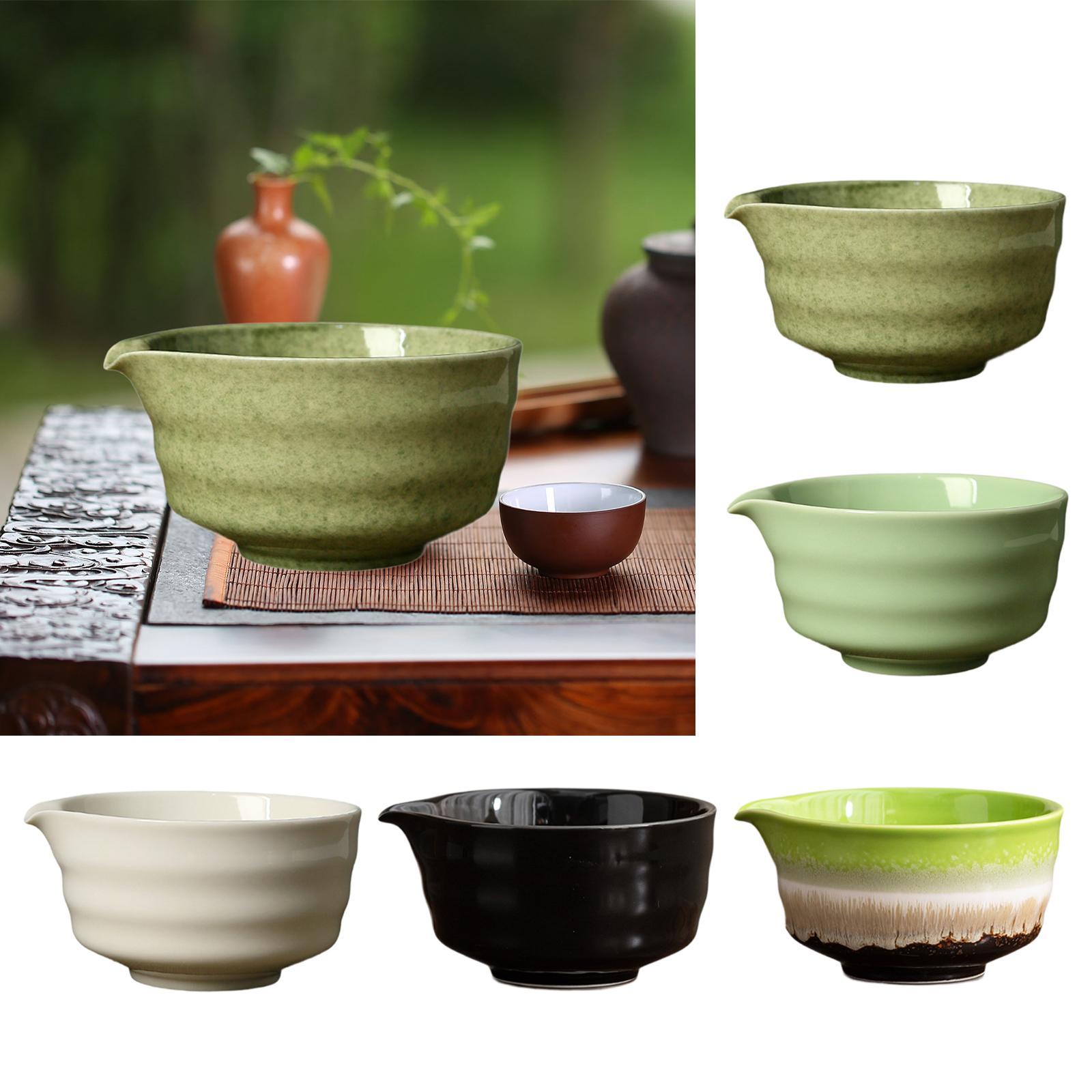 Japanese Tea - Tigela matcha de cerâmica com bico,