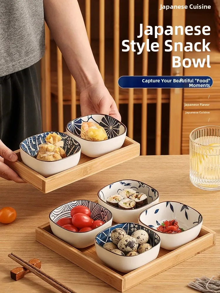Japanese Snacks - Prato de Cerâmica Estilo Japonês para