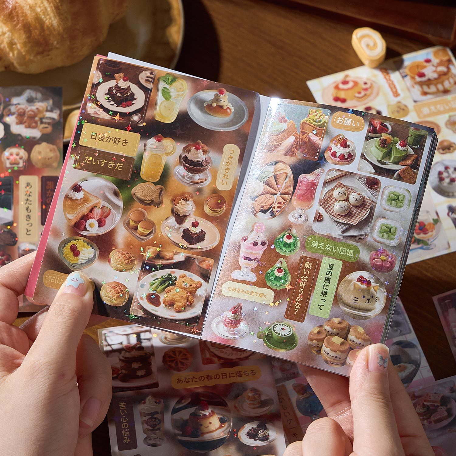 Japanese Snacks - Livro de adesivos de membrana cortada