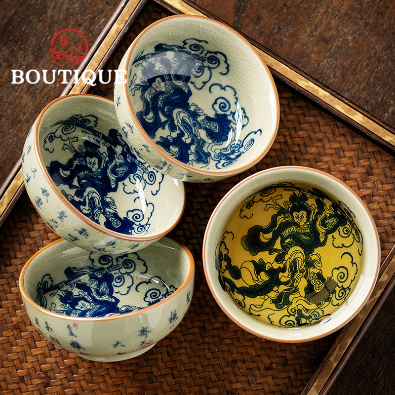 Japanese Pottery - Chávena de cerâmica velha, copos mestres