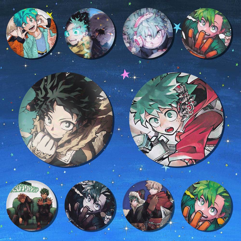 Furoshiki - Novos Broches Redondos de Anime A-Midoriya
