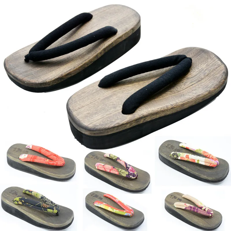 Sapatos de Cosplay Femininos c - Geta Wooden Sandal avaliação e preço